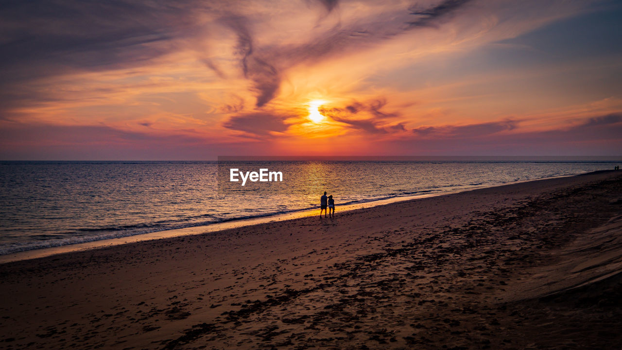 SCENIC VIEW OF SUNSET OVER SEA