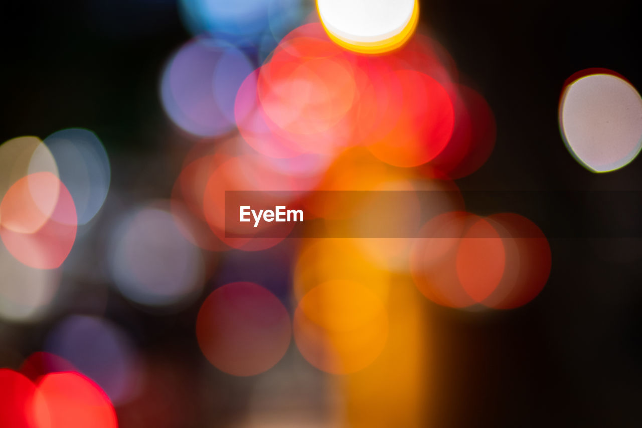 Defocused image of lights