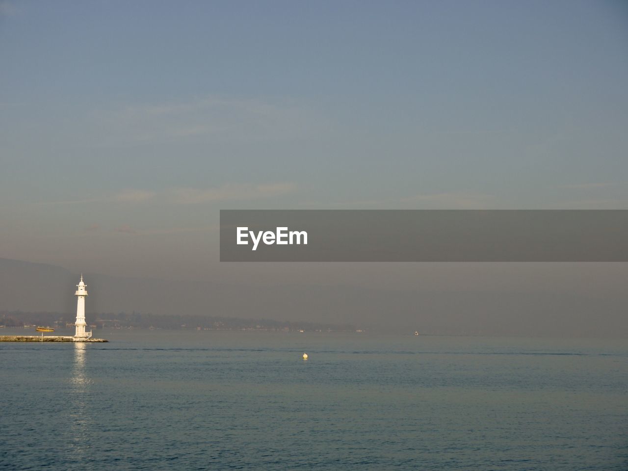 View of lighthouse in sea