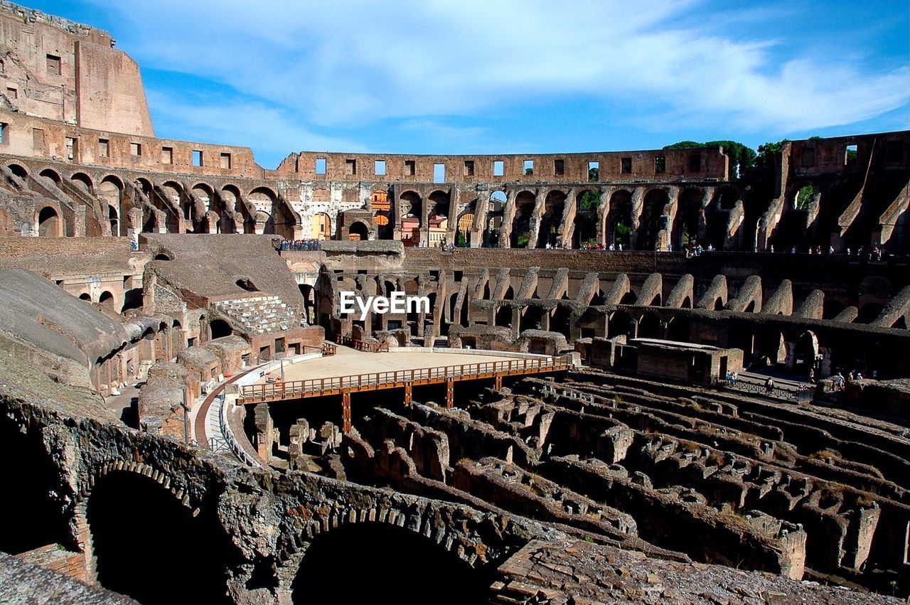 High angle view of coliseum