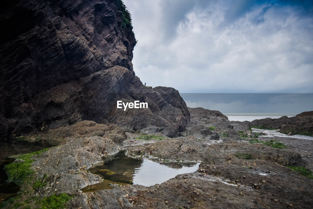 Rock formations against sky