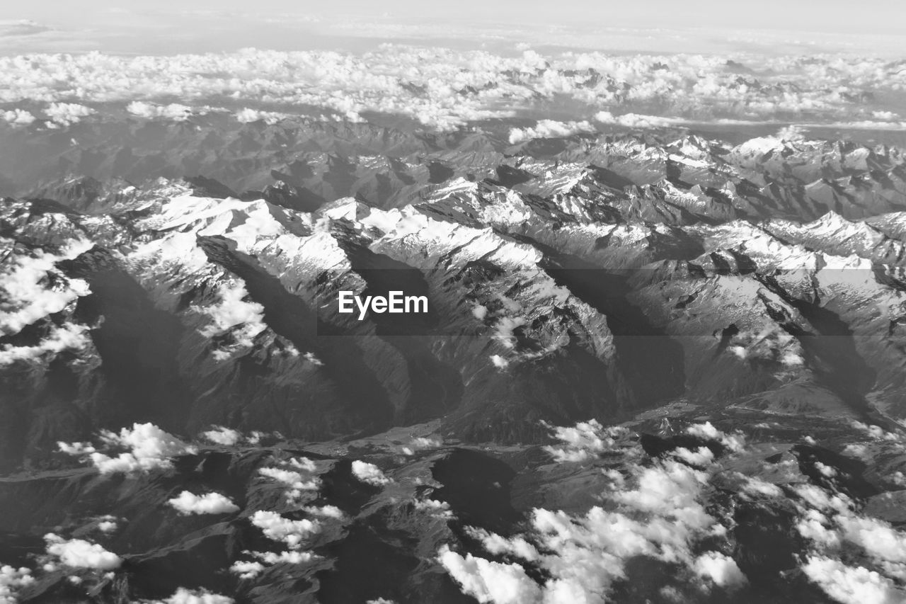 HIGH ANGLE VIEW OF ROCKY MOUNTAINS