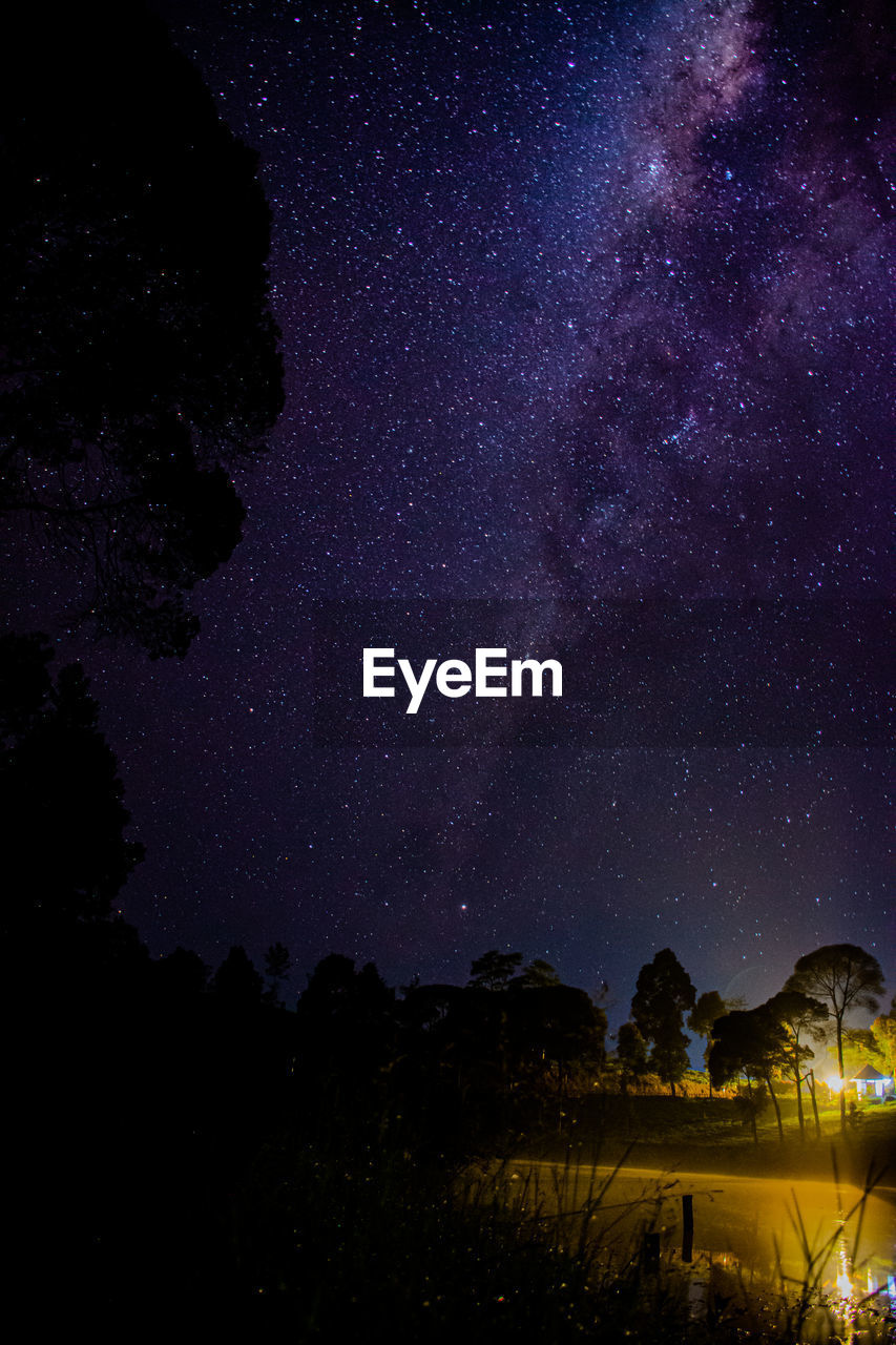 SCENIC VIEW OF STAR FIELD AGAINST SKY