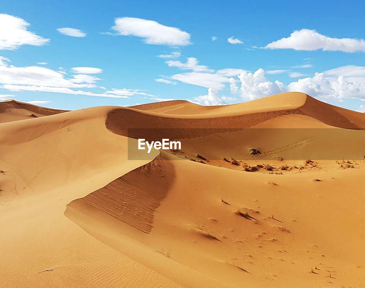 Scenic view of desert against sky