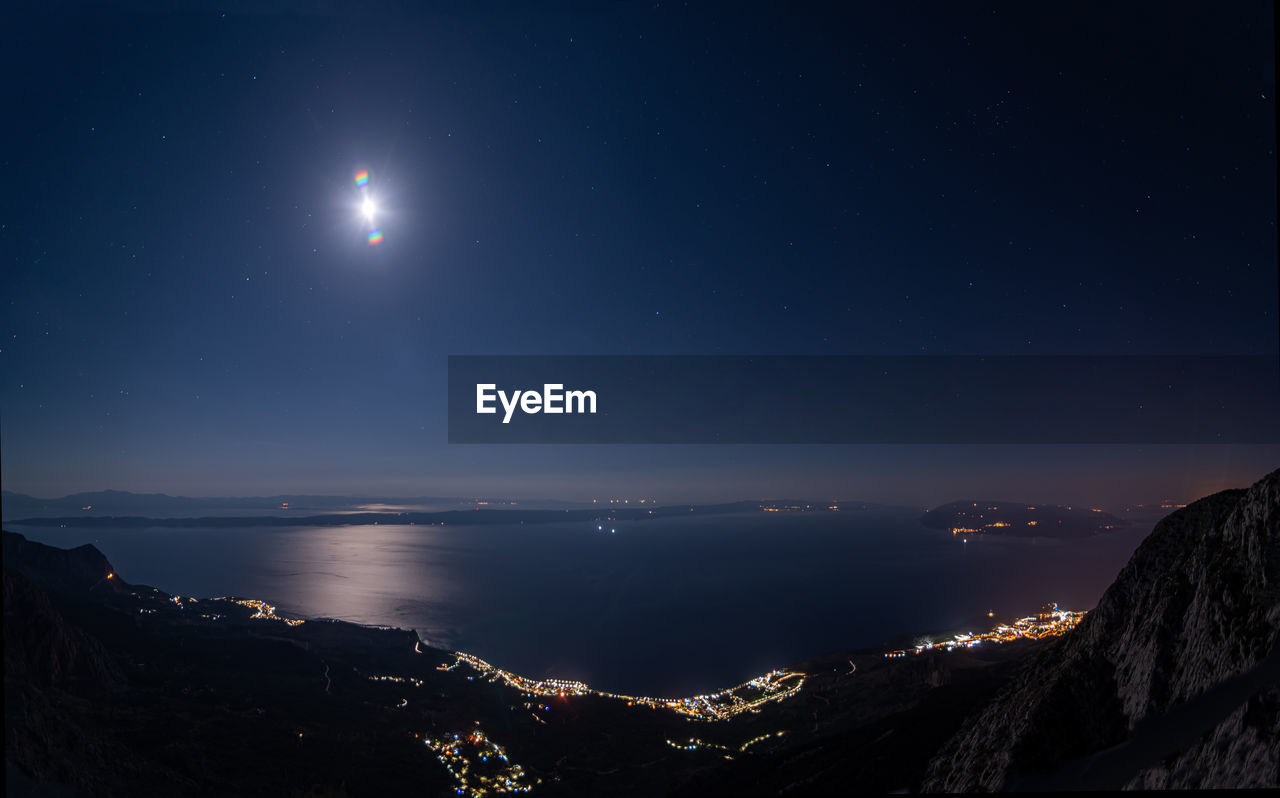 A full moon over the southern adriatic sea