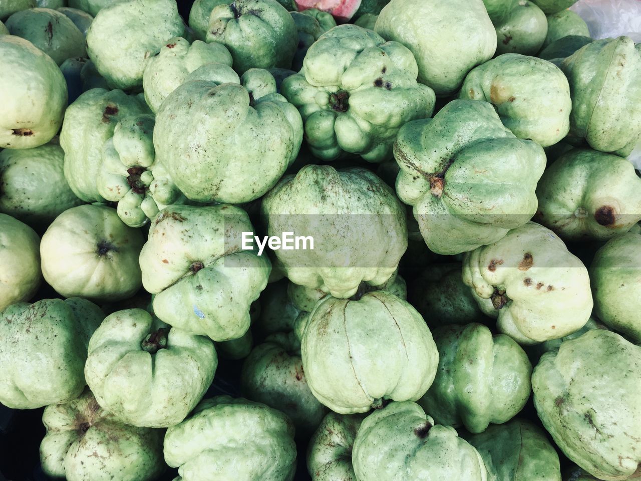 Full frame shot of guava for sale at market stall