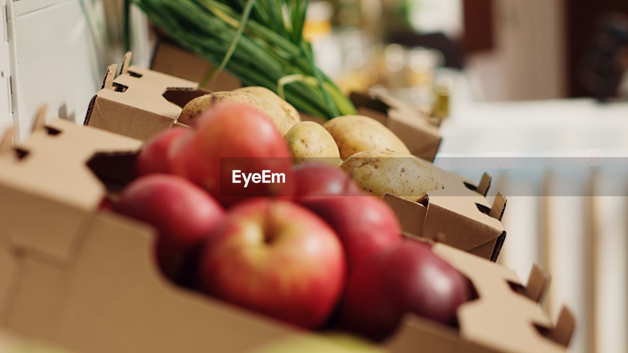 high angle view of food on table