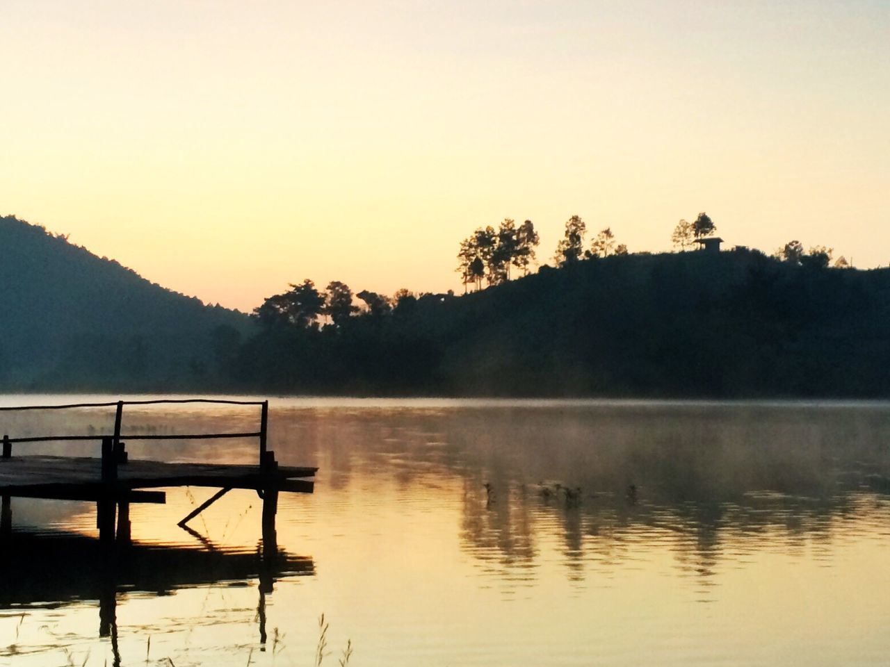 Pier on lake