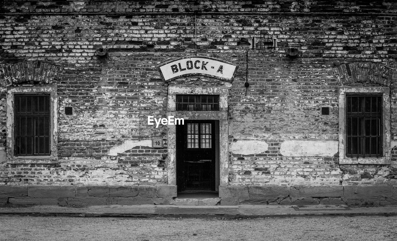 Text on wall of old building