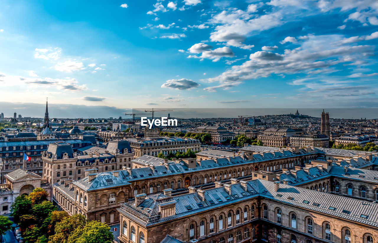 Cityscape cloudy sky