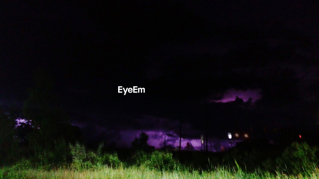 SCENIC VIEW OF LANDSCAPE AT NIGHT