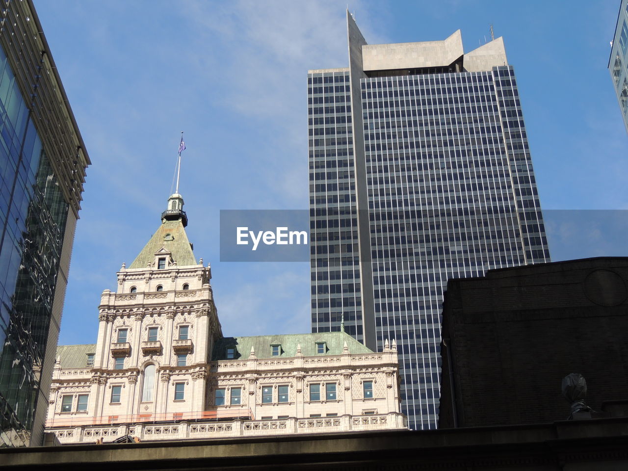 LOW ANGLE VIEW OF SKYSCRAPERS