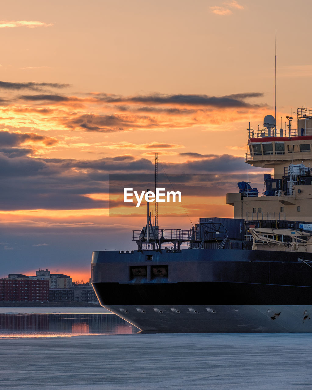 SHIP AT SUNSET