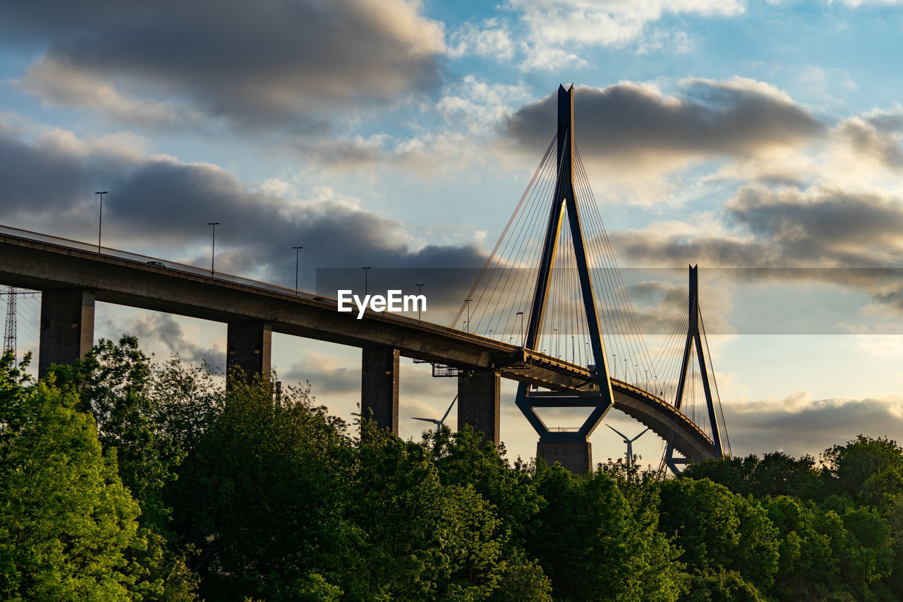 Köhlbrandbridge at golden hour