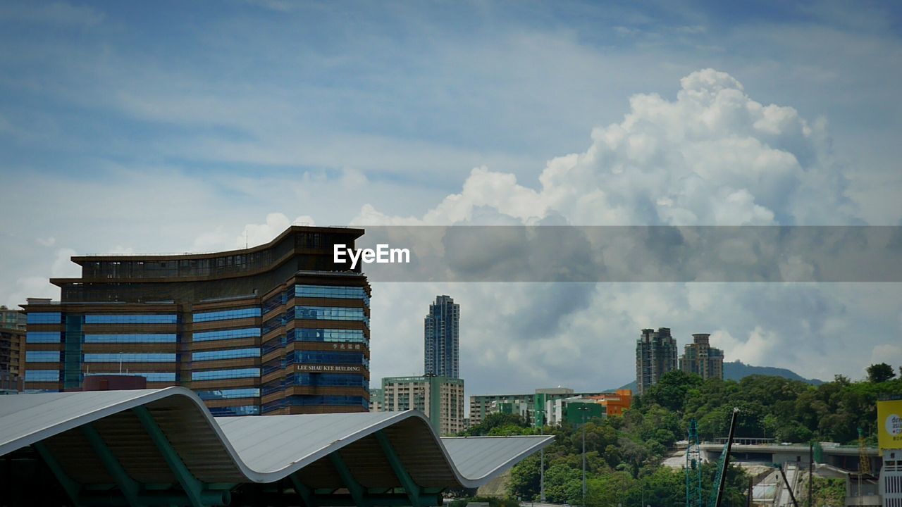 Low angle view of buildings against sky