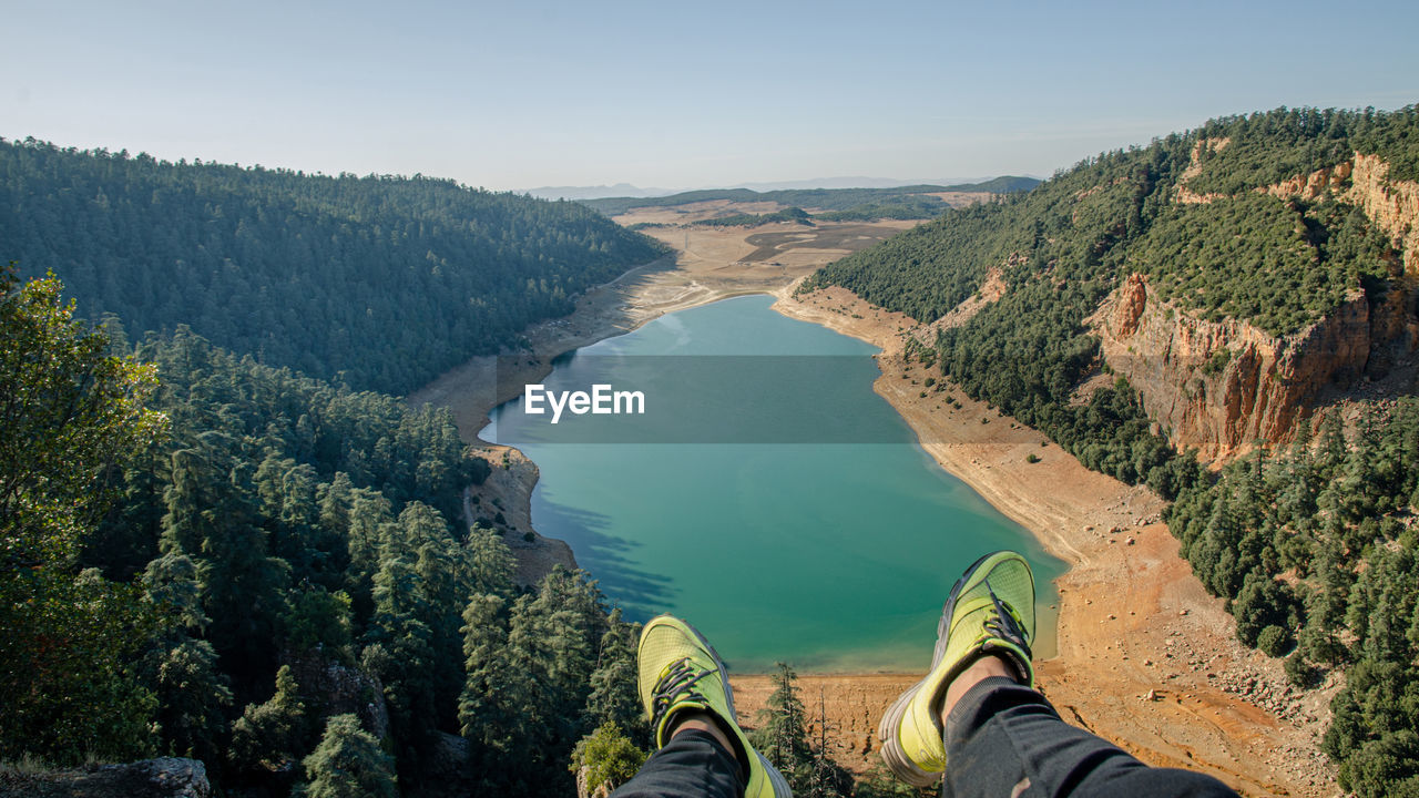 Panorama of morning lake