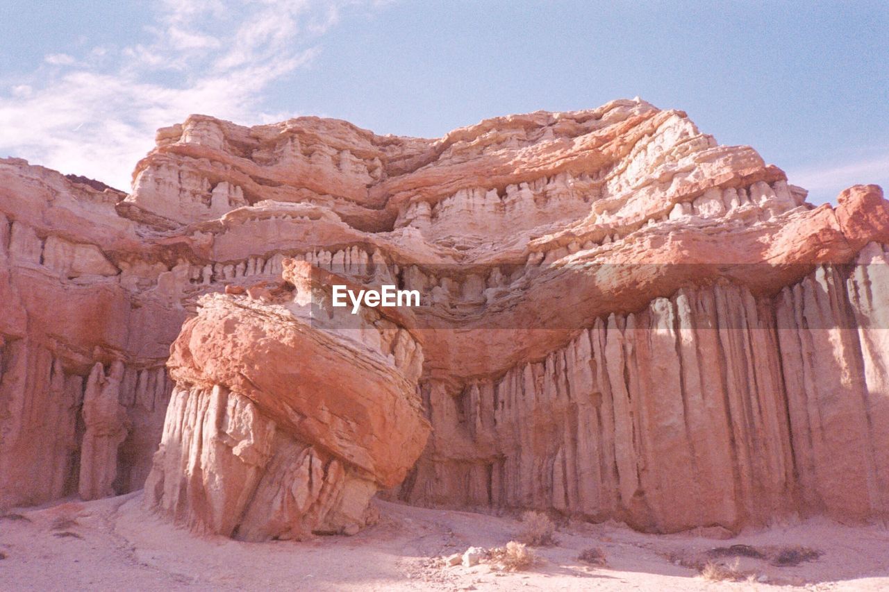 VIEW OF ROCK FORMATIONS IN DESERT