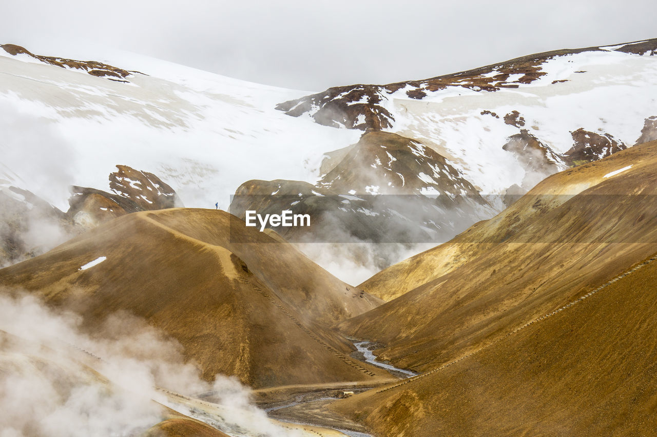 Scenic view of mountains in winter
