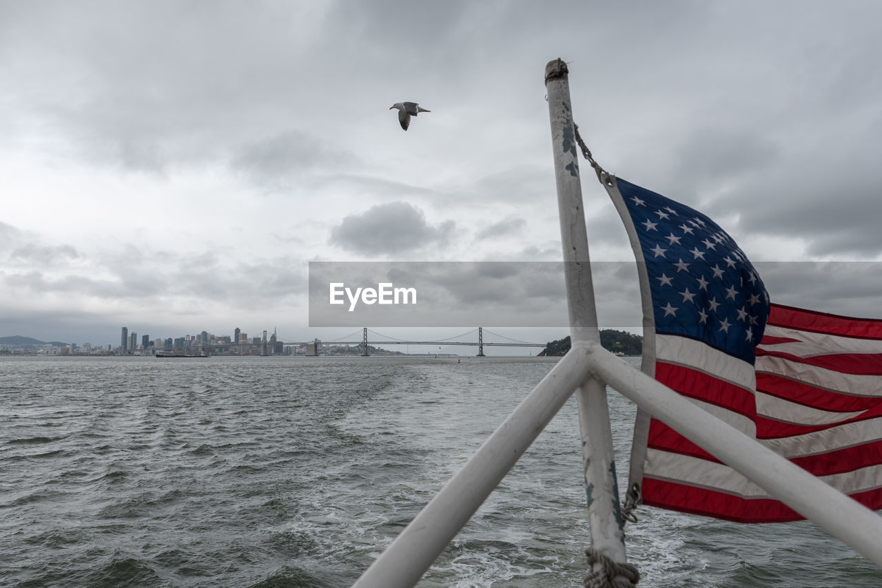 VIEW OF BIRDS FLYING OVER SEA