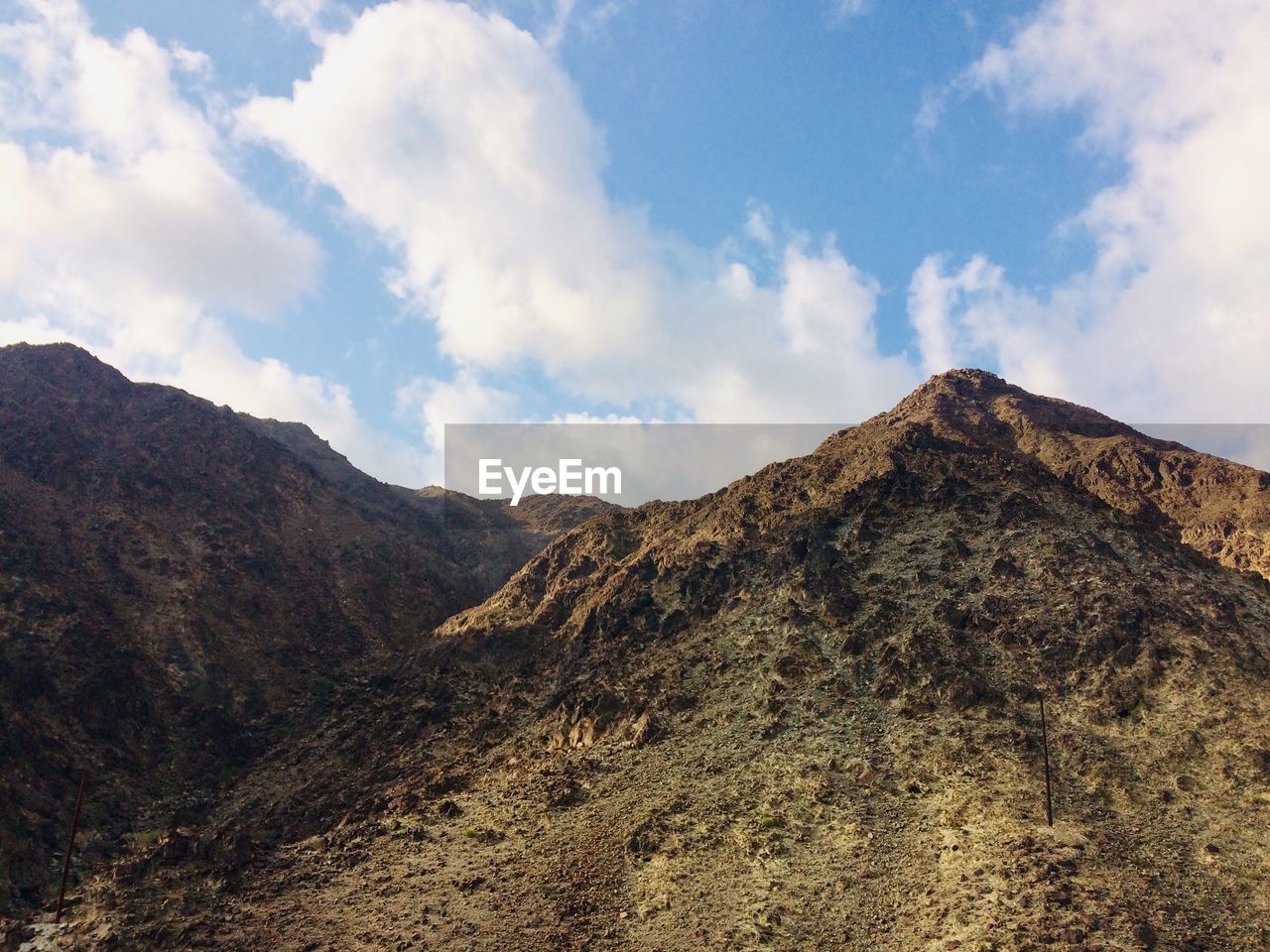 Low angle view of mountain against sky