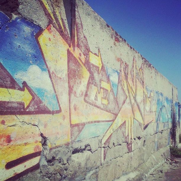 VIEW OF GRAFFITI WALL