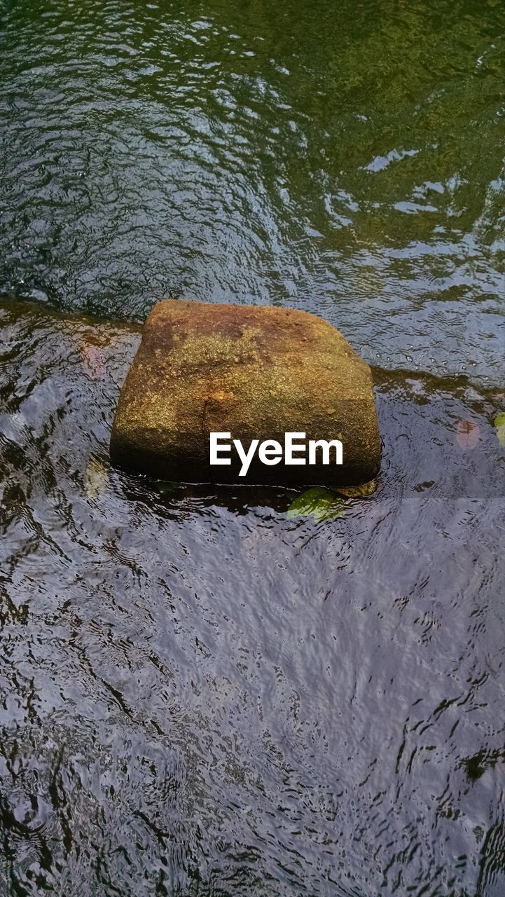 water, no people, outdoors, high angle view, rock - object, waterfront, day, nature