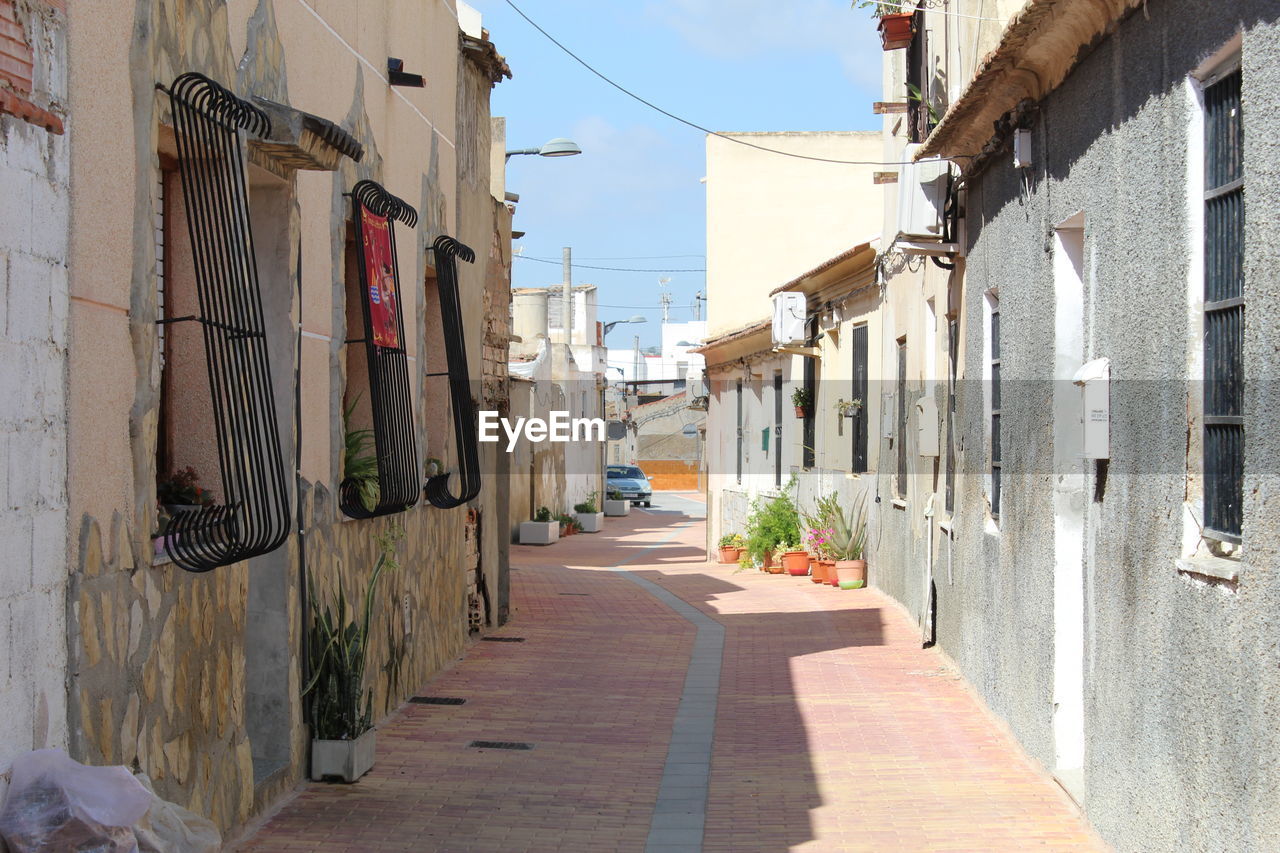 The streets of old formentera del segura spain, some of the buildings date back hundreds of years.