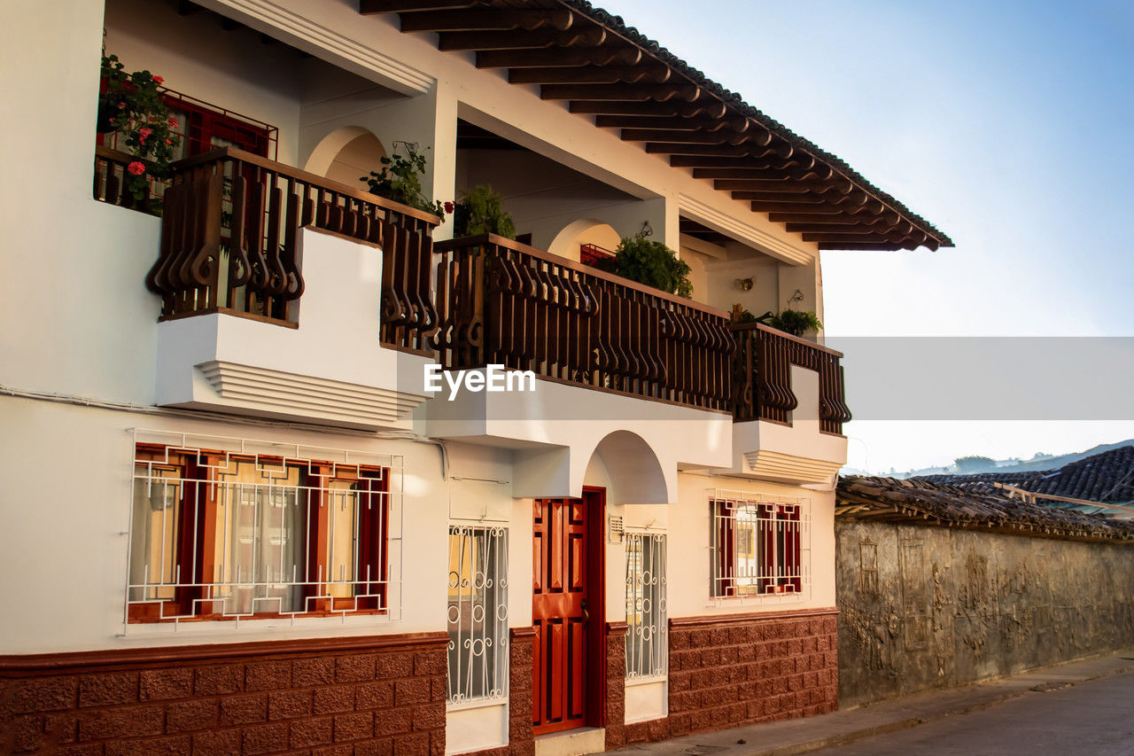 Beautiful streets of the heritage town of salamina located at the caldas department in colombia.