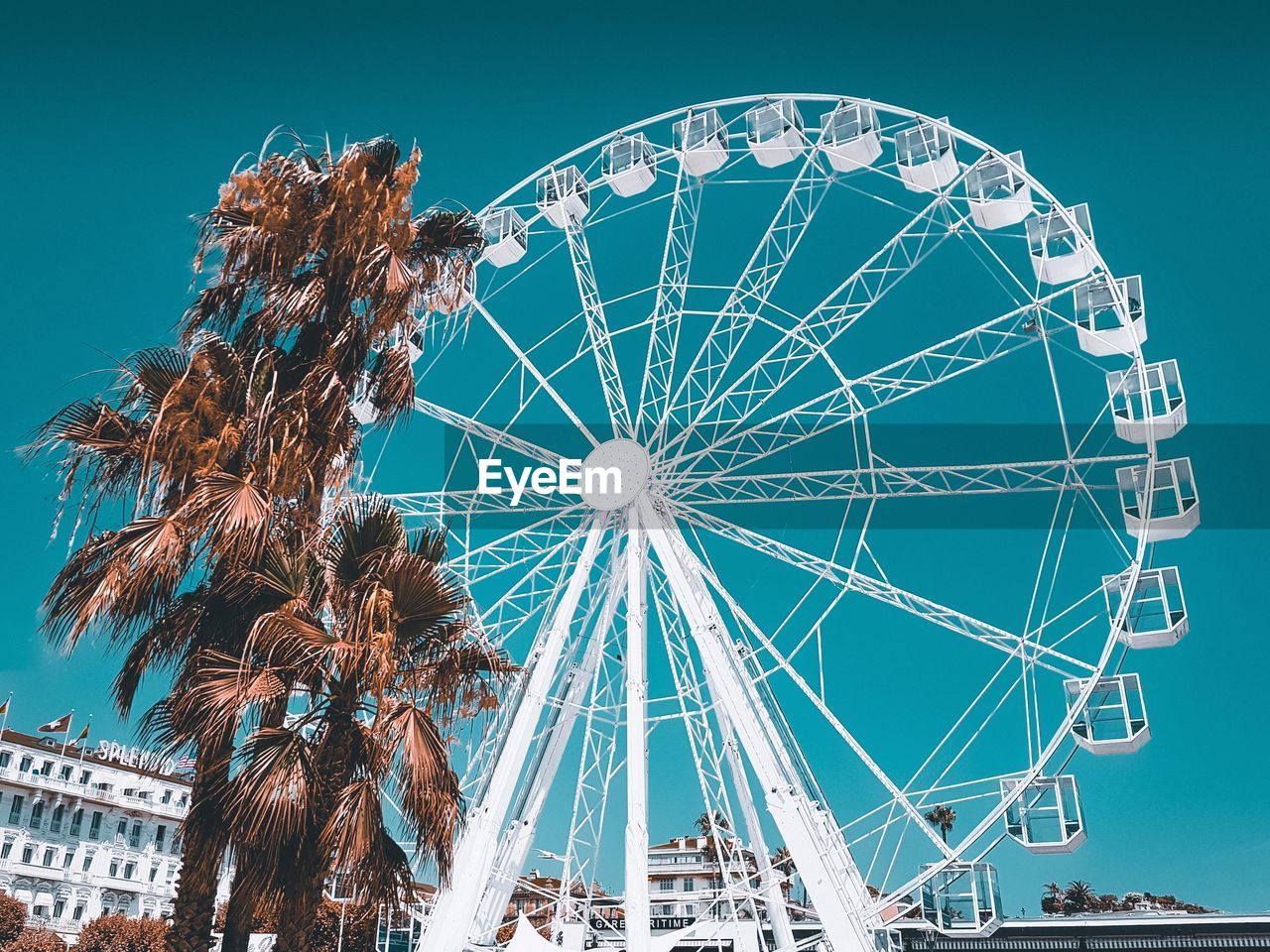 Panoramic ferris wheel in cannes, france