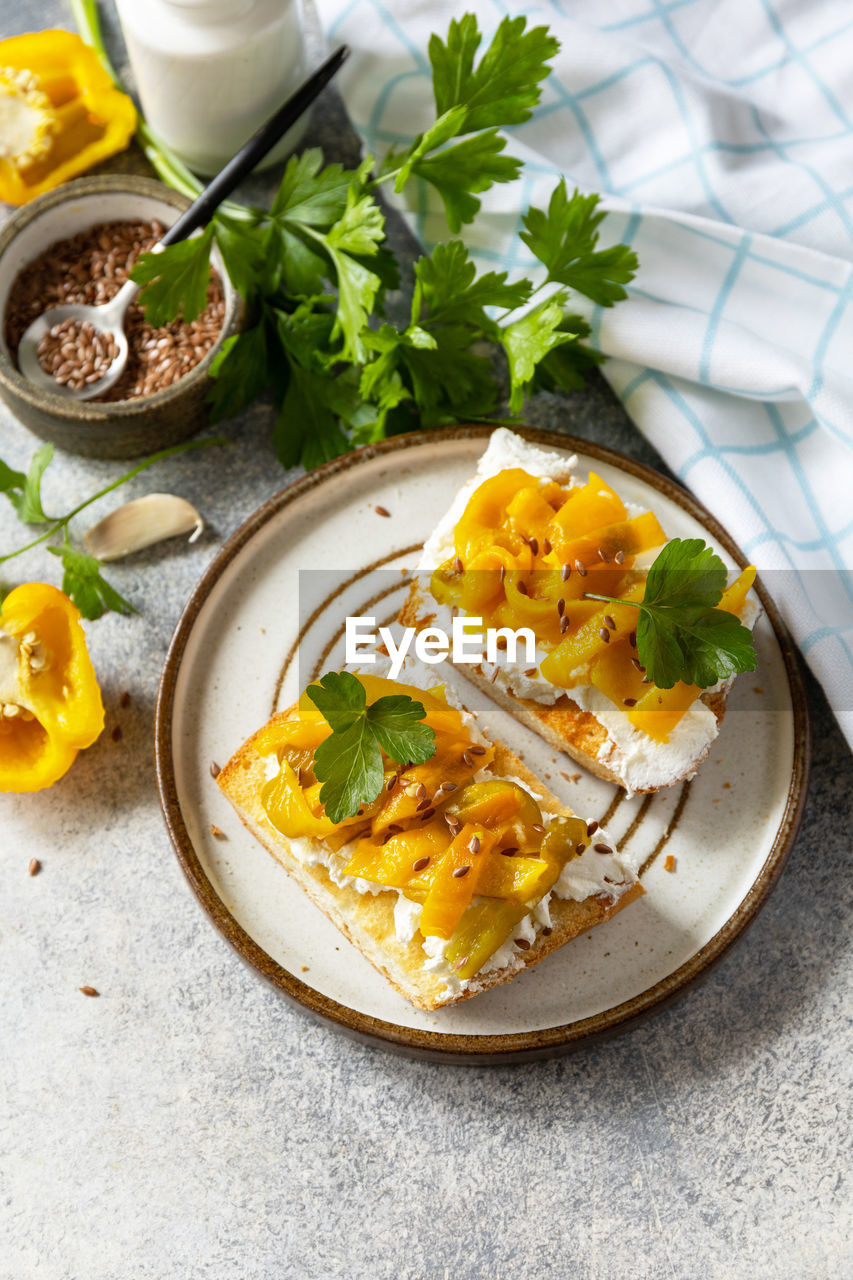 food and drink, food, healthy eating, herb, dish, plant, wellbeing, vegetable, freshness, meal, plate, no people, produce, breakfast, studio shot, high angle view, dairy, fruit, crockery, parsley, spice, garnish, indoors, vegetarian food, eating utensil, cuisine, kitchen utensil, egg