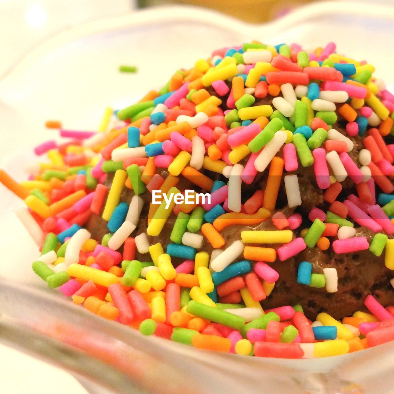 Close-up of multi colored sprinkles 