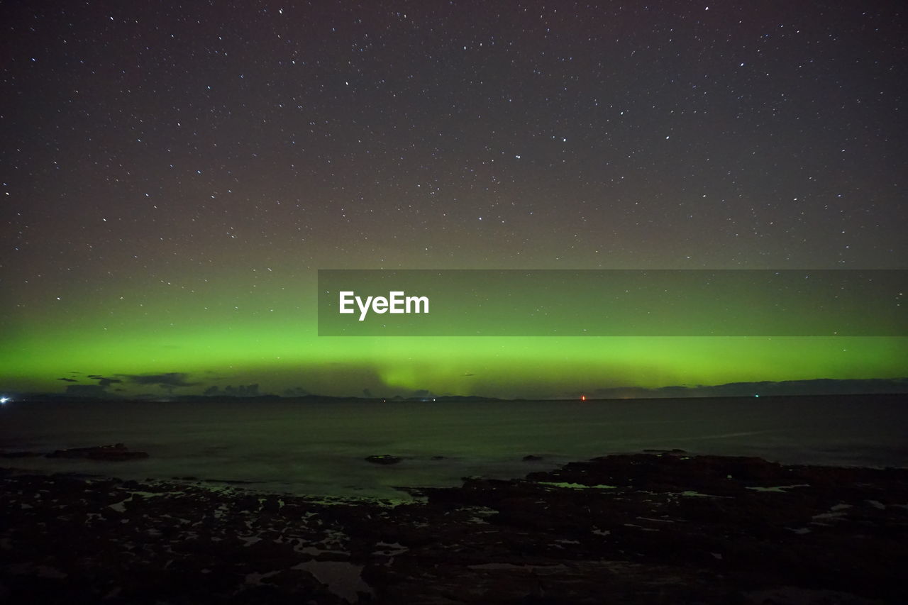 Northern lights visible off the moray firth coast. who needs to go to iceland...