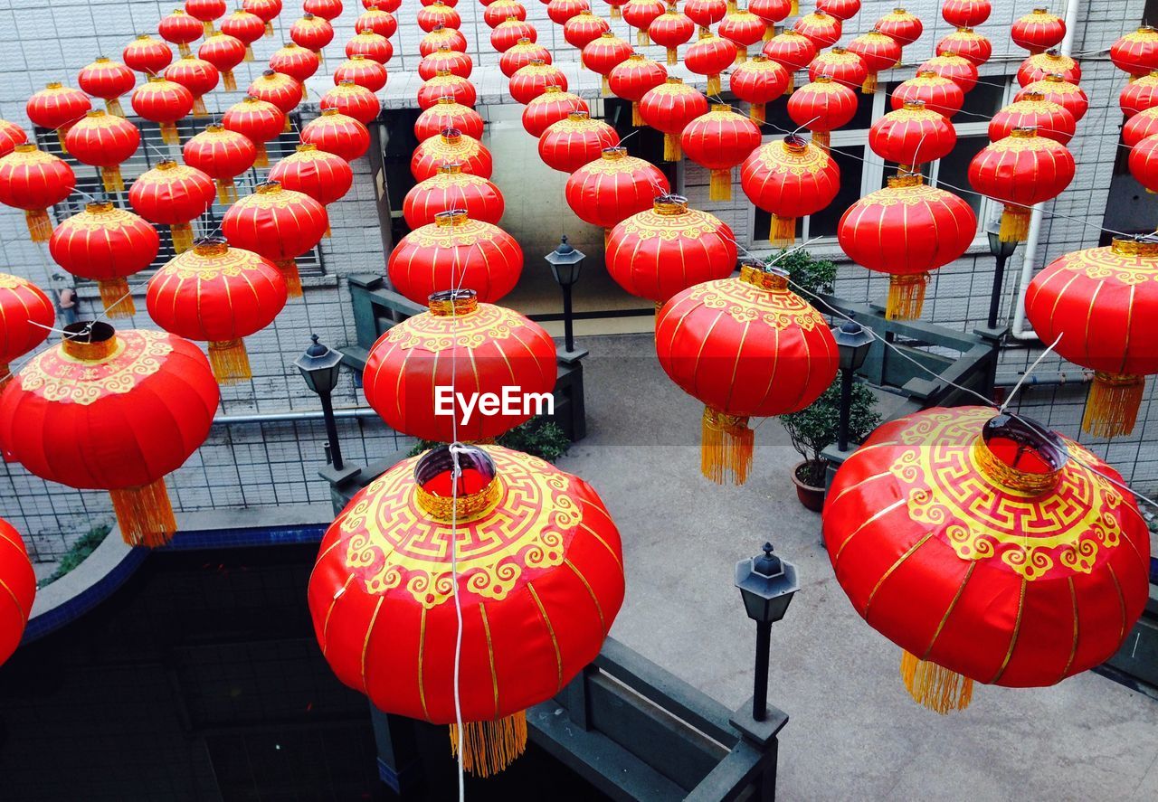 Full frame shot of chinese lanterns