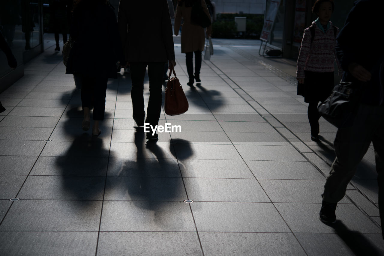 People walking on street