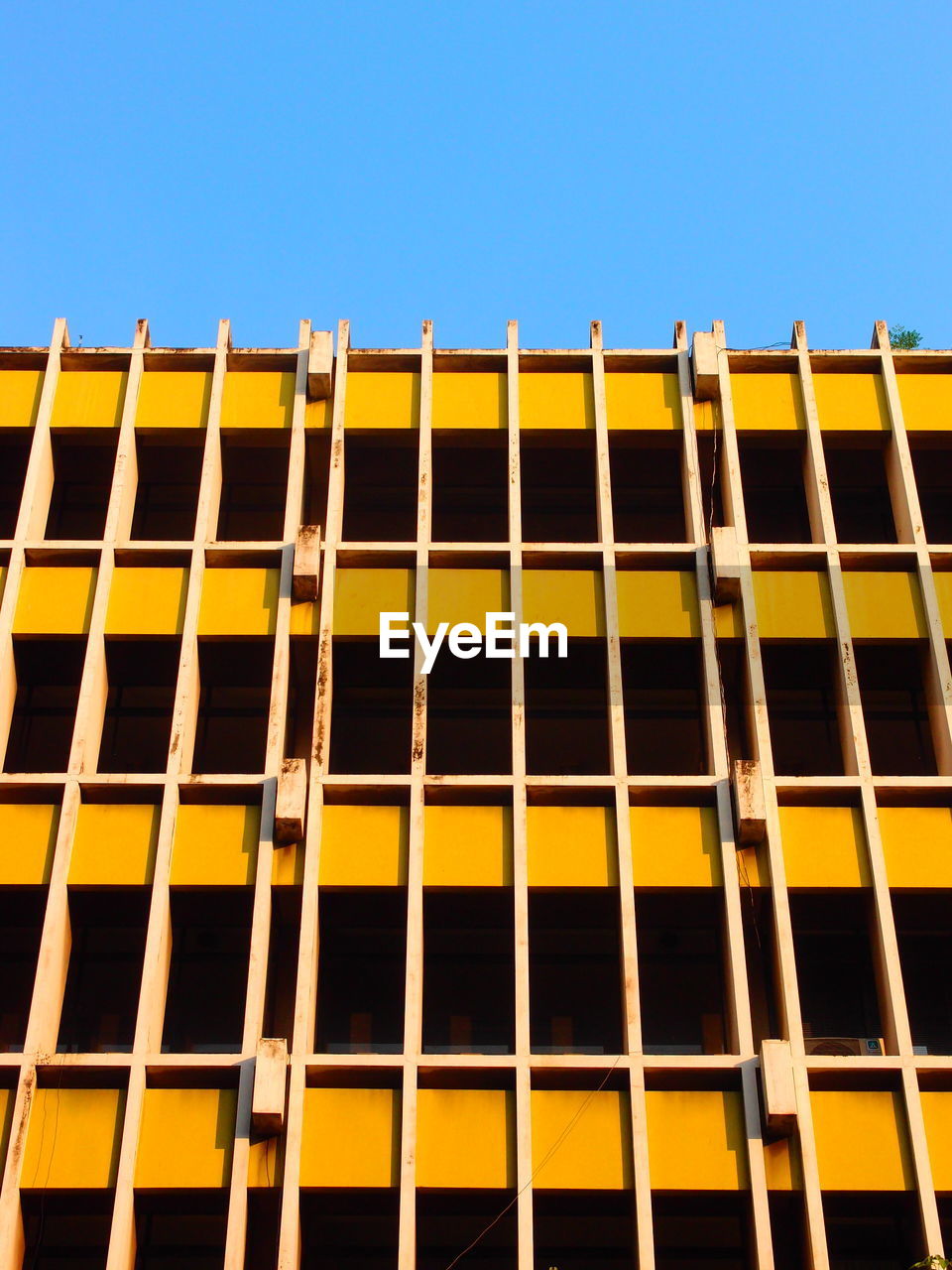 Low angle view of building against clear sky