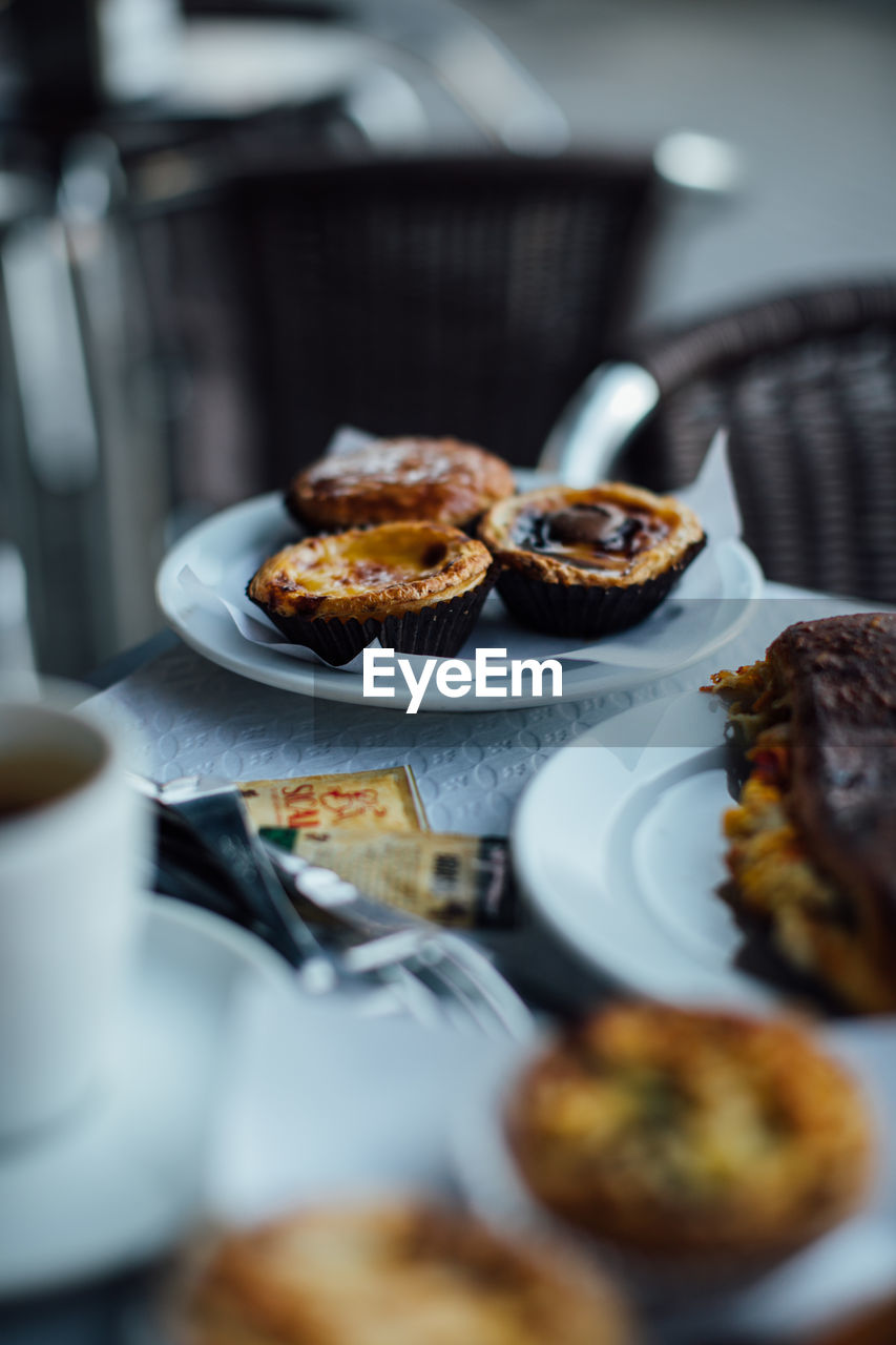 Close-up of food on table