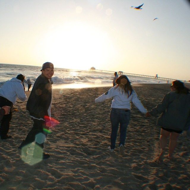 VIEW OF BEACH AT SUNSET