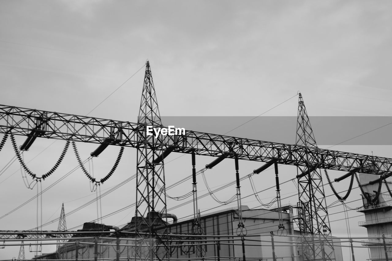 LOW ANGLE VIEW OF SUSPENSION BRIDGE