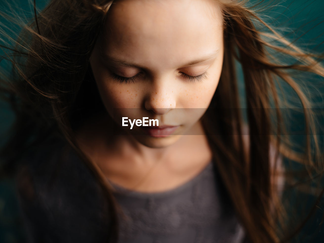 Close-up portrait of a teenage girl