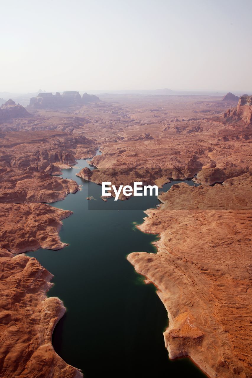 Aerial view of landscape against sky