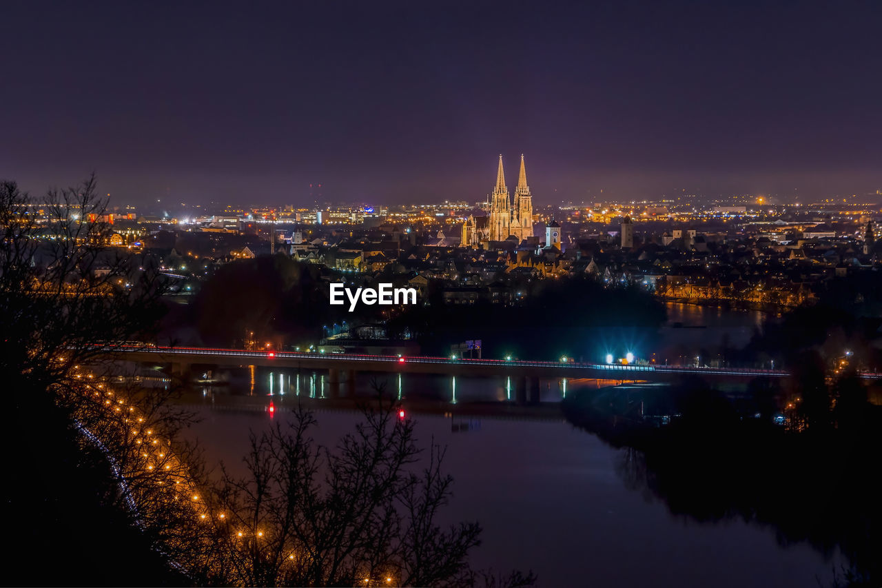 Night photography in regensburg with all lights 