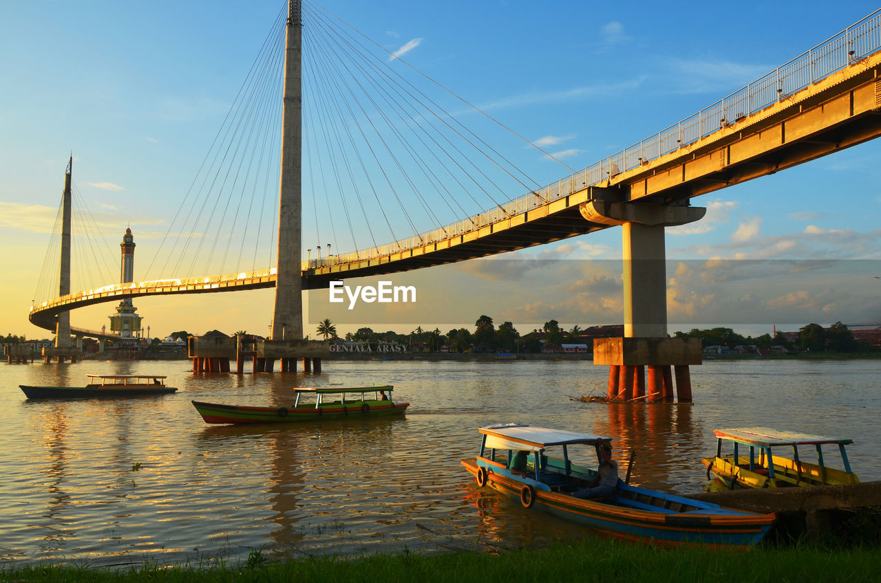 View of bridge over river