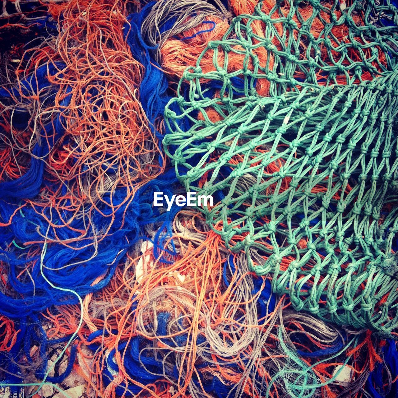 Full frame shot of fishing nets