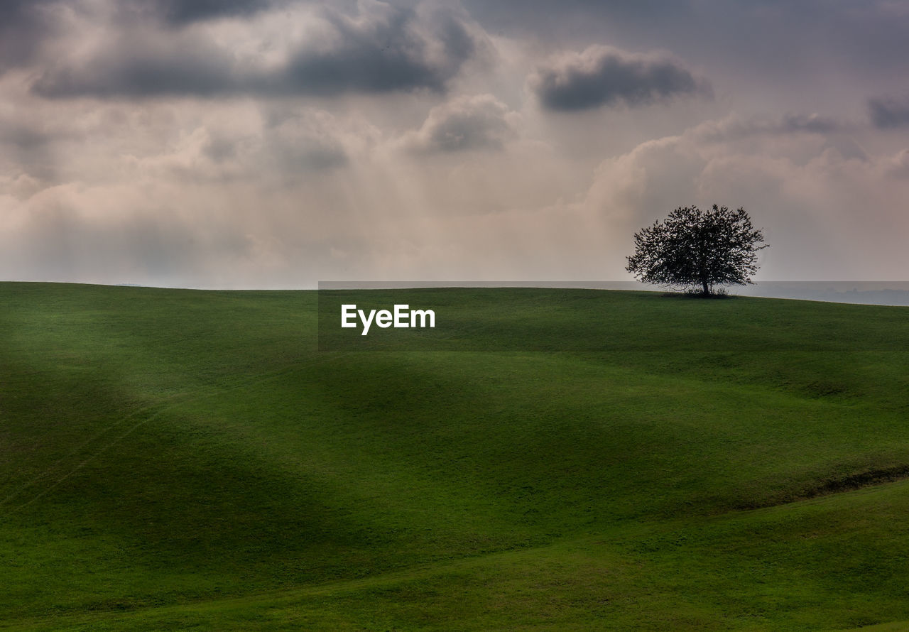 SCENIC VIEW OF LAND AGAINST SKY DURING SUNSET