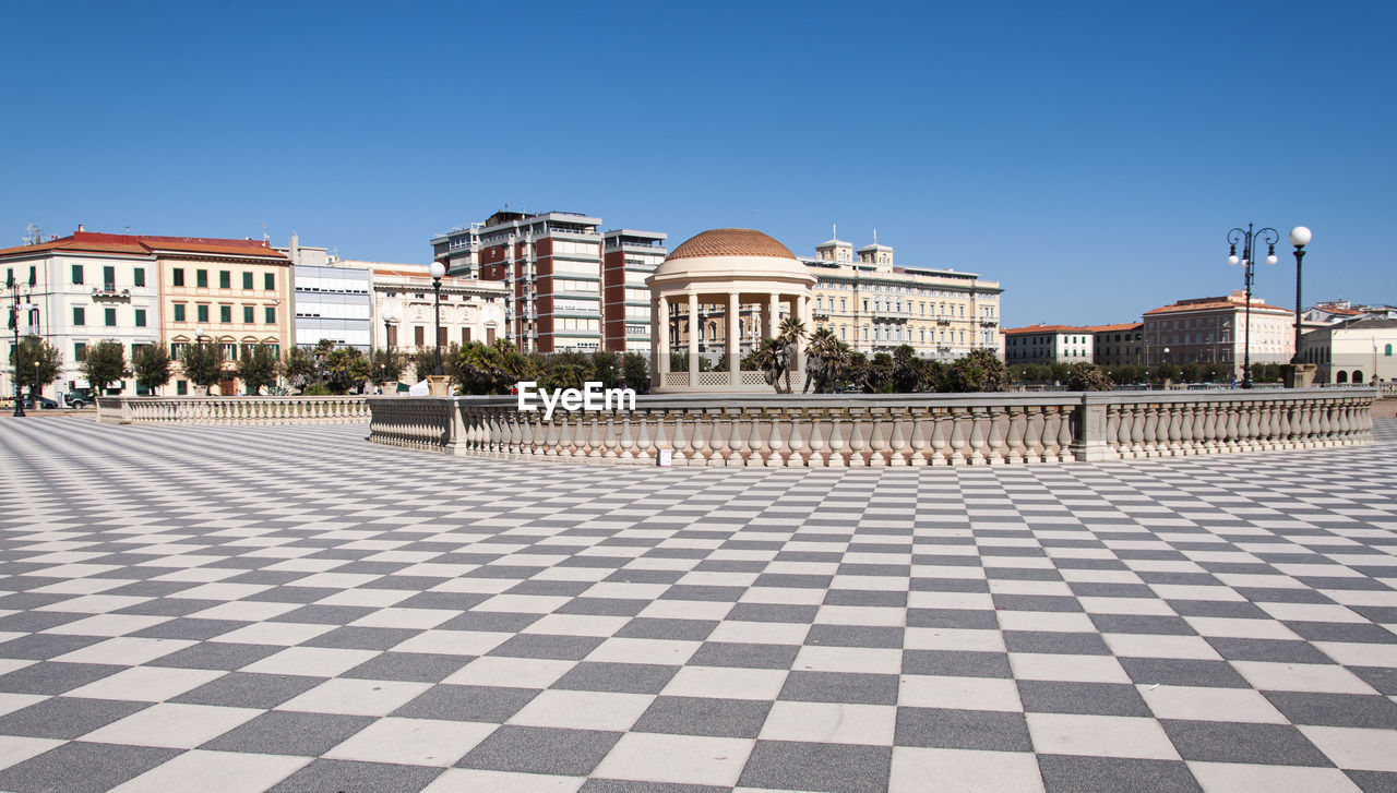 VIEW OF BUILDINGS AGAINST CLEAR SKY