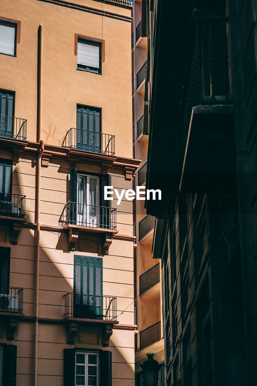 Low angle view of buildings in city