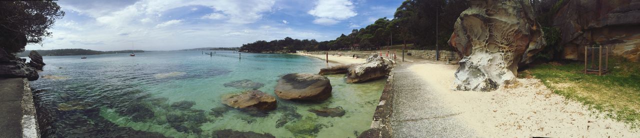 Panoramic view of sea against sky