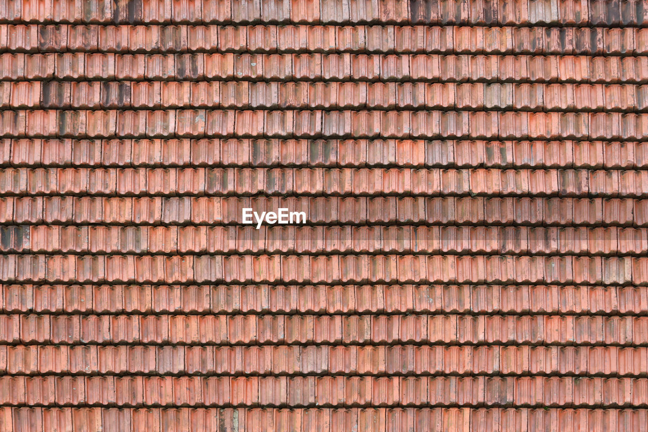 detail shot of roof tiles