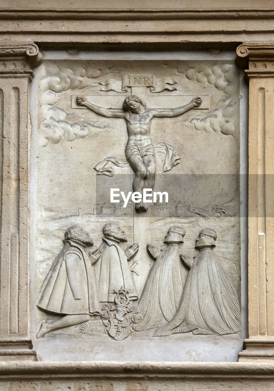 Crucifix sculpture outside st stephens cathedral