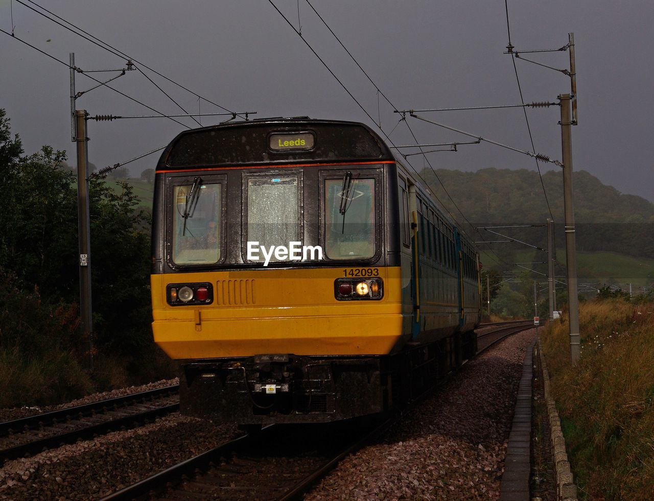 Train on railroad track